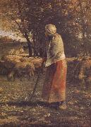 Jean Francois Millet Shepherdess oil on canvas